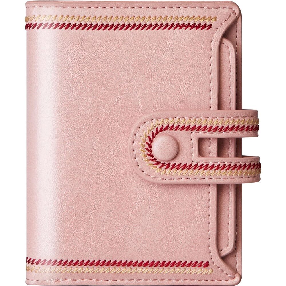 2557 Small Wallet Vegan Leather RFID Blocking Bifold Compact Credit Card